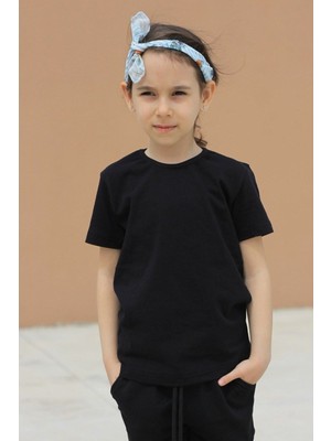 Çocukça Giy Çocukçagiy Düz Renk Basic Unisex Çocuk T-Shirt