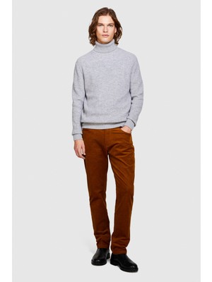 Sisley 5 Cepli Regular Fit Kadife Pantolon Erkek Kahverengi T-Shirt - 323A432XSE01Q
