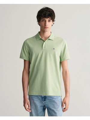 Gant  Erkek Açık Yeşil Regular Fit Logolu Polo