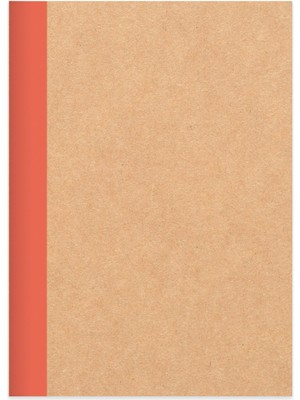 Keskin Color Çizgili Stickerli Kraft Kapak Defter Kırmızı 18,5*26 50 Yp.