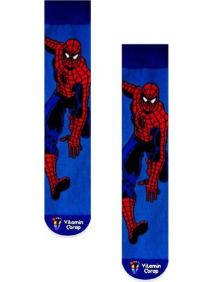 Vitamin Çorap Spiderman Mavi Renkli Çorap