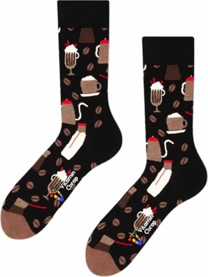 Vitamin Çorap Kahve Latte Renkli Çorap