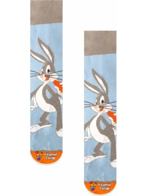 Vitamin Çorap Bugs Bunny Havuç Renkli Çorap
