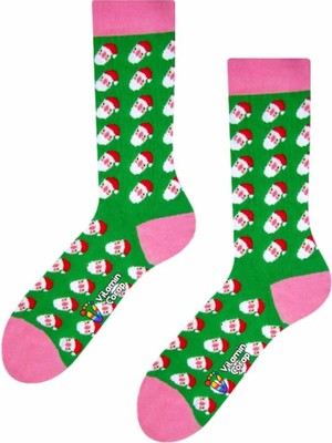 Vitamin Çorap Noel Babalar Yeşil Renkli Çorap