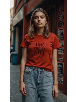 Baskiup Kadın Baskılı Desenli T-Shirt Kadın Tişört