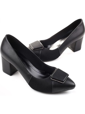 Walkenzo 904-2 Kadın 6 cm Kare Topuklu Ayakkabı