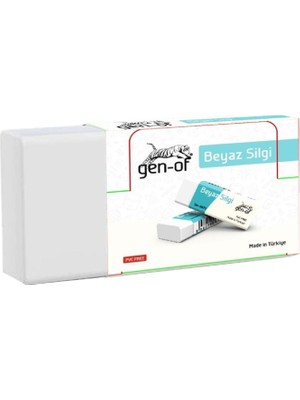 Gen-Of No:30 Küçük Boy Pvc Free Beyaz Silgi (GEN-6830) 10 Adet