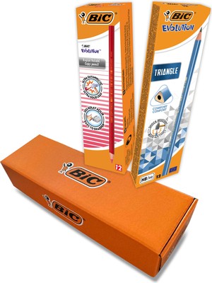 Bic Kurşun Kalem Seti 12 Kurşun 12 Kırmızı Kalem