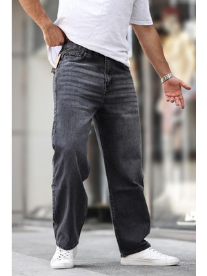 Madmext Füme Erkek Yıkamalı Baggy Jean 7216