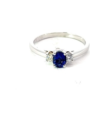 Retaş Diamond 0,65 Ct Safir Taşlı Pırlanta Yüzük