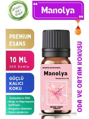 Aroma Terapi TR Manolya Saf Esansiyel Yağ Oda ve Ortam Kokusu Aromatik Uçucu Yağ 10 ml