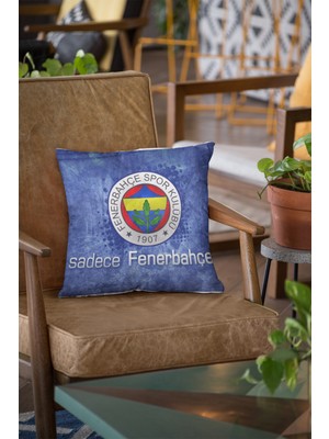 Sparrow Design Fenerbahçe Tasarımlı Kırlent Kılıfı (Iç Yastıklı)