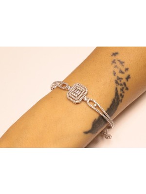 Güler Kuyumculuk Altın Baget Taşlı Kelepçe Bilezik