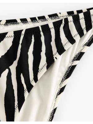 Koton Zebra Desenli Bikini Altı Astarlı