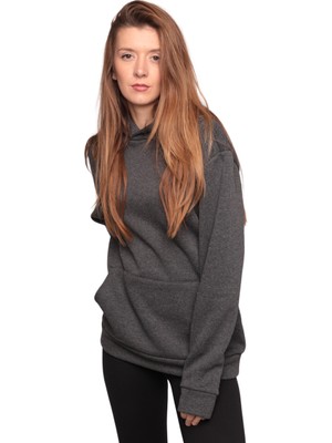 Kapşonlu 3 Iplik Sweatshirt 0153 | Antrasit