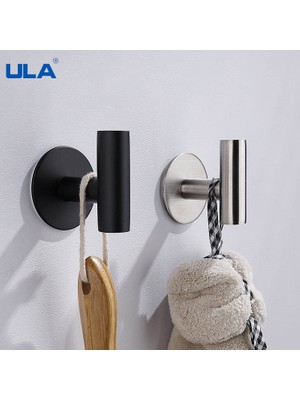 Jinlin Shop B A6131B Stili Siyah Paslanmaz Çelik Kanca Kendinden Yapışkanlı Matkap Kıyafet Askısı Çanta Anahtar Askısı Mutfak Havlu Askısı Banyo Aksesuarı Organizatörü (Yurt Dışından)