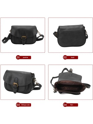 Noble1 Kadın Omuz Çantası Yeni Pu Deri Moda Messenger Satchel Tote Crossbody Çanta Çanta (Siyah) (Yurt Dışından)