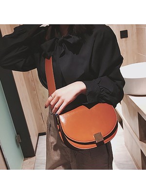 Noble1 Kadınlar Için Vintage Crossbody Çanta Kadın Küçük Eyer Çantası Deri Omuz Kahverengi (Yurt Dışından)