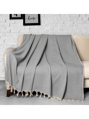 Denizli Concept Trendy Koltuk Örtüsü Gri 2'li Set