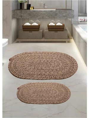 Atby Home Jüt Banyo Halısı - Banyo Paspas Takımı 2 Li Set