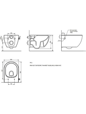 Seramiksan Hıll Rımout Asma Klozet + Entegre Musluk Sıcak + Soğuk Batarya + Klozet Kapağı