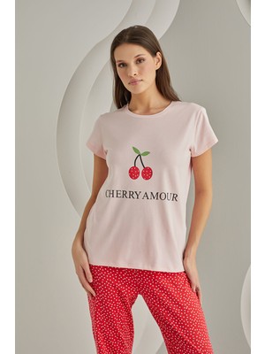 Nbb Pembe Cherry Amour Pijama Takımı