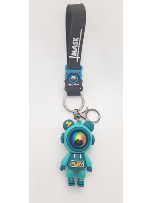 Be Beauty 1 Adet Turkuaz Renk Silikon Astronot Anahtarlık