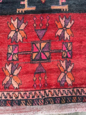 DesignEv 106X198 cm El Dokuma Kırmızı Renkli Dekoratif Türk Kilim