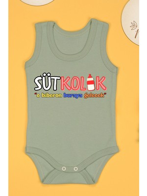 Bebe Tospik Sütkolik Baskılı Pamuk Atlet Zıbın