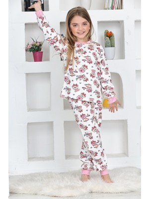 Kapi Kids Kız Çocuk Sevimli Ayıcık Baskılı Pijama Takımı 1-11 Yaş 4924-26