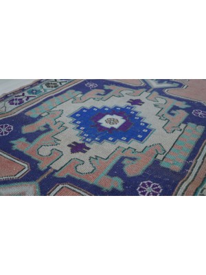 DesignEv 116X244 cm El Dokuma  Yün Anadolu Kilim Dekoratif Oturma Odası Kilimi