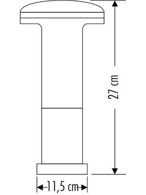 Alles  cata CT-7016 E27 27CM Siyah Napoli Bahçe Armatürü