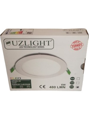 Uzlight 6W LED Spot Beyaz Işık 6500K Sıva Altı 5 Li Paket Delik Çapı 10,5cm