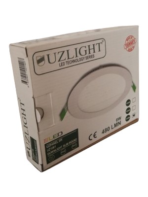 Uzlight 6W LED Spot Beyaz Işık 6500K Sıva Altı 5 Li Paket Delik Çapı 10,5cm