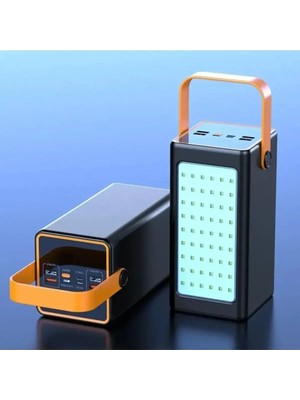 Enshall 70.000 Mah LED Aydınlatmalı Taşıma Askı Hızlı Şarj 22,5W Powerbank 4xusb Micro, Lıghtnıng, Typc