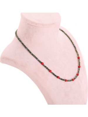 Çiçek Art Studio Mercan Taşı Choker Kolye