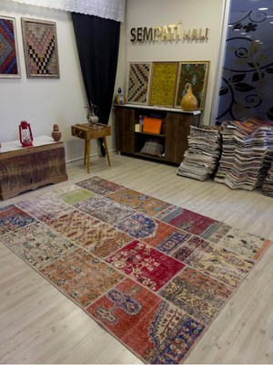 Sempati Halı El Yapımı Patchwork Elegan Tasarım Halı 162 x 240  cm  4019