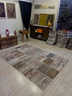 Sempati Halı Patchwork Desenli El Yapımı Halı 161 x 233  cm  4026