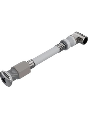 Yapıtaşı YT241 Esnek Klozet Taharet Çubuğu Küresel Uçlu Ø26 Dirsekli Baglantı 60 mm
