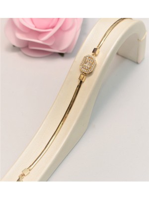 Güler Kuyumculuk Baget Taşlı Künye-Bileklik