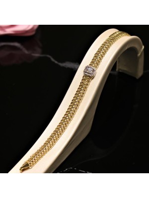 Güler Kuyumculuk Altın Taşlı Viyana Bileklik-Künye