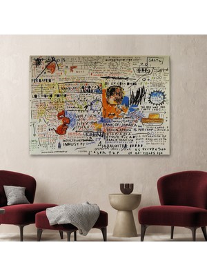 Acoula   Jean Michel Basquiat'in 50 Cent Piece Isimli Eseri Kanvas TABLO-5017