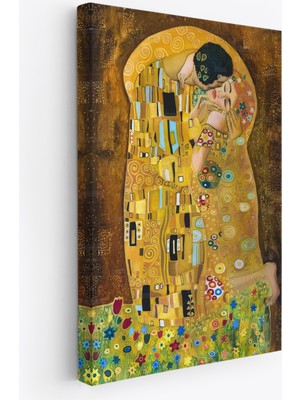 Acoula   Gustav Klimt'in The Kiss Isimli Eseri Kanvas TABLO-5128