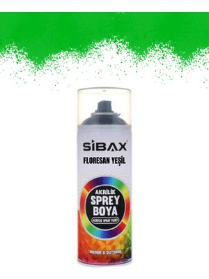 Sibax Akrilik Sprey Boya Floresan Yeşil 400 ml
