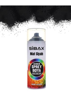 Sibax Akrilik Sprey Boya Mat Siyah 400 ml