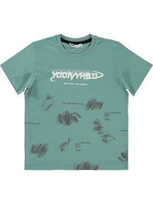 Civil Boys Erkek Çocuk Tişört 10-13 Yaş Yosun Yeşili