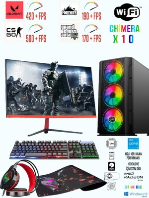 Ramtech Chimera X10 I5 9400F / RX580 8gb / 256GB SSD 1tb HDD / 16GB Ram / 23.6'' Curved Oyuncu Bilgisayarı