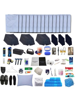 Asker Yeşili 15'li Her Şey Dahil Denizci Bedelli Askerlik Seti -Fanila, Boxer,çorap, 45 Parça Askeri Malzeme 2024