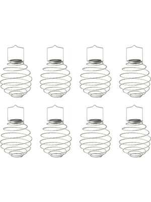 Silhouette Güneş Enerjili LED Spiral Asma Işıklar Dış Aydınlatma Tel Fener Spiralight (Spiral Işık X8) Sıcak Beyaz (Yurt Dışından)