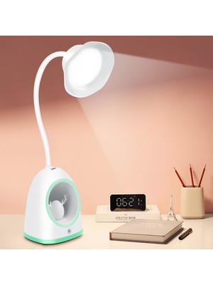 Silhouette LED Katlanır Masa Lambası Kontak USB Şarj Edilebilir Okuma Gece Işığı ile Göz Koruması Yeşil (Yurt Dışından)